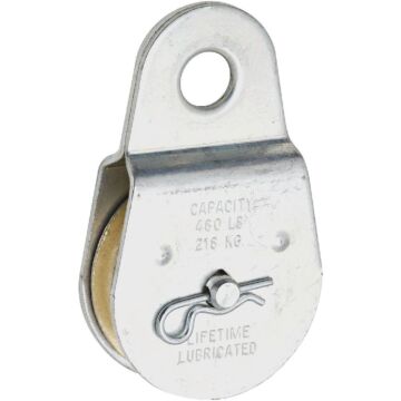 National 3213 2 In. O.D. Single Fixed Eye Steel Rope Pulley