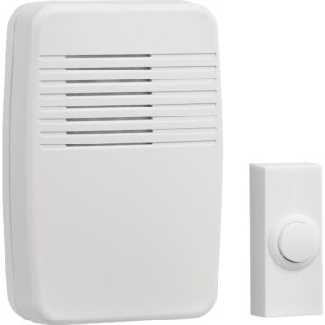 Heath Zenith Plug-In & Battery Operated White Wireless Door Chime