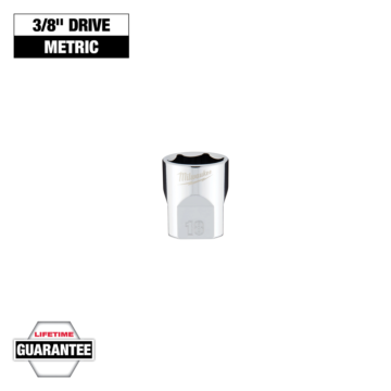 Milwaukee 3/8" Drive 18mm Metric Socket with FOUR FLAT™ Sides