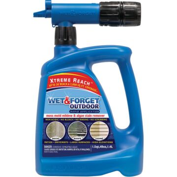 Wet & Forget 48 Oz. Hose End Spray Concentrate Moss, Mold, Mildew, & Algae Stain Remover