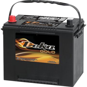 Deka Gold 12-Volt 650 CCA Automotive Battery, Top Post Right Front Positive Terminal