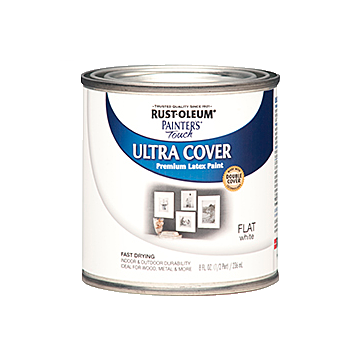 Painter's® Touch Ultra Cover - Ultra Cover Multi-Purpose Gloss Brush-On Paint - Half Pint - Flat White