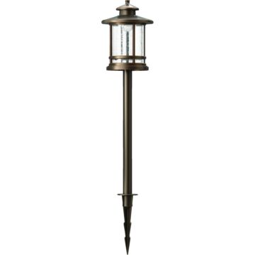 Nebo LED Oil-Rubbed Bronze All-Weather Metal 200 Lm. Round Crackle Glass Path Light
