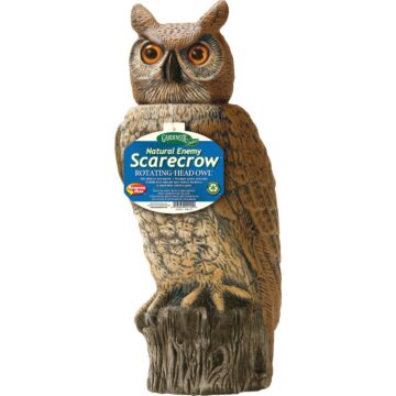 Gardeneer Natural Enemy Scarecrow 18 In. H. Rotating Head Owl Pest Deterrent Decoy