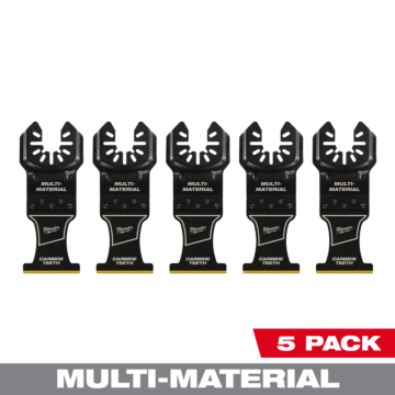 Milwaukee 1-3/8” Carbide Teeth Multi-Material Universal Fit Oscillating Multi-Tool Blade (5 PK)