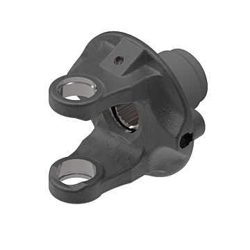 AB8,AW24 series ball shear clutch yoke with 1 3/8-21 spline bore and safety slide lock connection