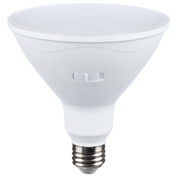 25 Watt PAR38 LED - 3000K/5000K CCT Selectable - High Lumen - Medium Base - White Finish - 120 Volt