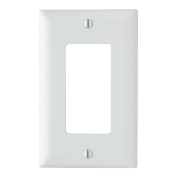 Thermoplastic One-Gang Decorator Wall Plate, White