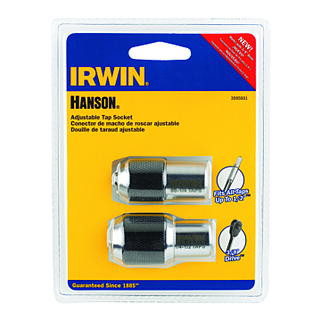 IRWIN Tap Socket Set, Adjustable, 2-Piece