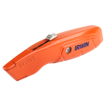 IRWIN Hi-Vis Retractable Utility Knife, Orange