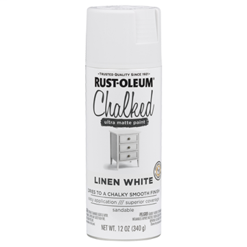 Rust-Oleum Chalked Paint - Ultra Matte Paint - 12 oz. Spray - Linen White