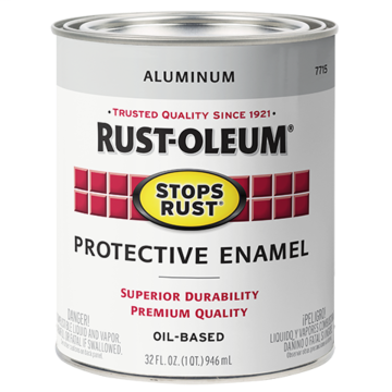 Stops Rust® Spray Paint and Rust Prevention - Protective Enamel Brush-On Paint - Quart Gloss - Gloss Aluminum