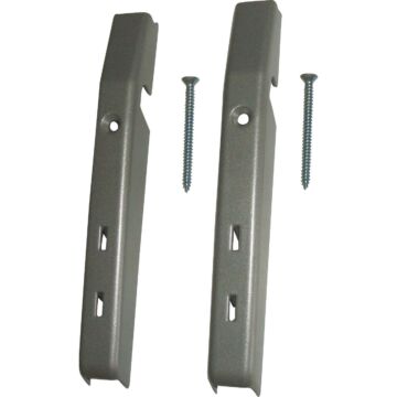 Knape & Vogt 80 Series 6 In. Titanium Steel Shelf Standard Mounting Bracket Hang Rail Link Adapter (2-Pack)