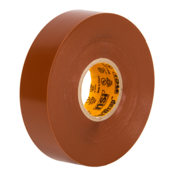 Professional Brown Vinyl Electrical Tape, 7mil, 66ft Long