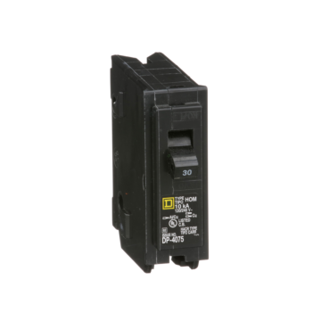 Mini circuit breaker, Homeline, 30A, 1 pole, 120/240VAC, 10kA AIR, standard type, plug in, UL