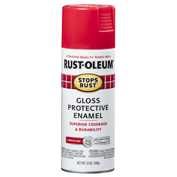 Stops Rust® Spray Paint and Rust Prevention - Protective Enamel Spray Paint - 12 oz. Spray - Carnival Red