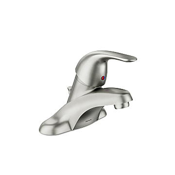 WSL84502SRN Spot Resist Brushed Nickel One-Handle Low Arc Bathroom Faucet