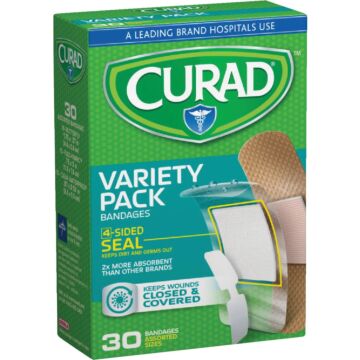 Curad Flex-Fabric Variety Pack Bandage (30-Count)650148