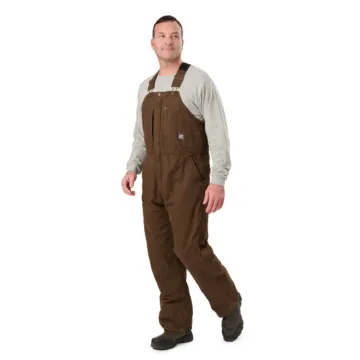 Heartland Insulated Washed Duck Bib Overalls (Bark)