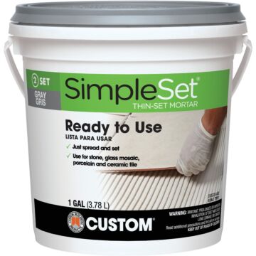 Custom Building Products SimpleSet Gallon Gray Pre-Mixed Thin-Set Mortar