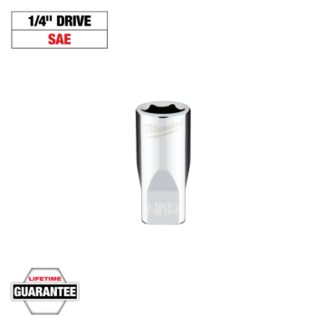 Milwaukee 1/4" Drive 5/16" SAE Socket with FOUR FLAT™ Sides