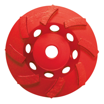 Pearl Abrasives P2™ Pro-V Segment Swirl Cup Wheel 5", 5/8"-11, 9 Segment