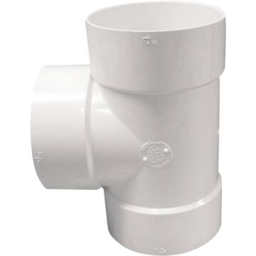 IPEX Canplas 4 In. PVC Sewer and Drain Sanitary Bull Nose Tee