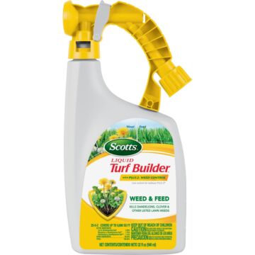 Scotts Turf Builder 32 Oz. Liquid 6000 Sq. Ft. 25-0-2 Lawn Fertilizer with Plus 2 Weed Killer