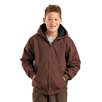 Youth Brown Hooded Jacket L