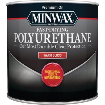 Minwax Gloss Fast-Drying Interior Polyurethane, 1/2 Pt.