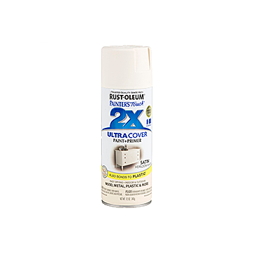 Painter's Touch® 2X Ultra Cover® Spray Paint - 2X Ultra Cover Satin Spray - 12 oz. Spray - Satin Heirloom White