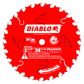 5-3/8 in. x 24 Tooth Framing Trim Saw Blade