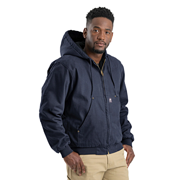 Heartland Washed Duck Hooded Work Jacket (Navy)