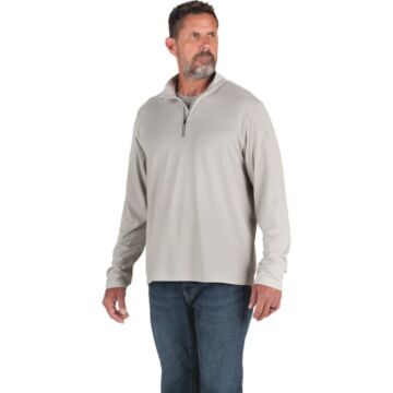 Men's Midweight UPF Quarter-Zip Shirt (Heathered Gray)