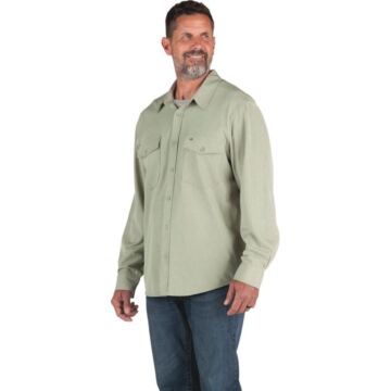 Men's Flex180 UPF Button Down Long Sleeve Shirt (Heathered Seagrass)