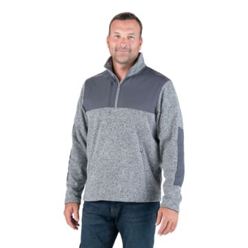 Flex Knit Quarter-Zip Sweater (Smoke Grey)