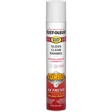 Stops Rust® Spray Paint and Rust Prevention - Turbo Spray Protective Enamel - 24 oz. Spray - Gloss Clear
