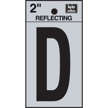 Hy-Ko Vinyl 2 In. Reflective Adhesive Letter, D