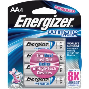 Energizer Ultimate AA Lithium Battery (4-Pack)