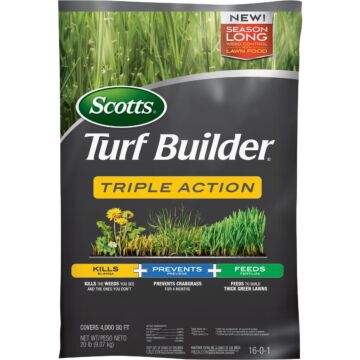Scotts Turf Builder Triple Action 50 Lb. 10,000 Sq. Ft. Lawn Fertilizer with Weed Killer