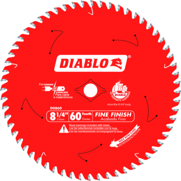 8-1/4 in. 60-Tooth Fine Finish Saw Blade