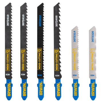Irwin IRWIN 6 Piece T-Shank Jig Saw Blade Set