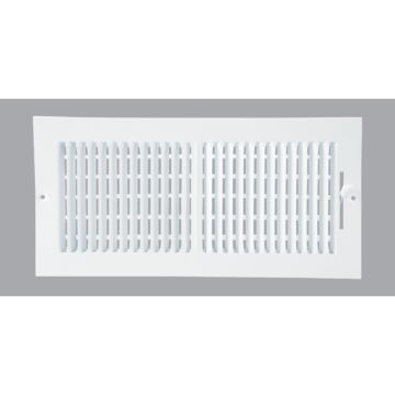Home Impressions White Steel 7.76 In. Wall Register