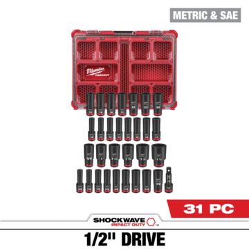 Milwaukee 31PC SHOCKWAVE™ Impact Duty Socket 1/2” Drive Set with PACKOUT™