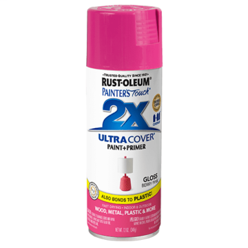Painter's Touch® 2X Ultra Cover® Spray Paint - 2X Ultra Cover Gloss Spray - 12 oz. Spray - Gloss Berry Pink