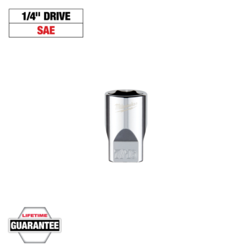 Milwaukee 1/4" Drive 7/16" SAE Socket with FOUR FLAT™ Sides