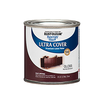Painter's® Touch Ultra Cover - Ultra Cover Multi-Purpose Gloss Brush-On Paint - Half Pint - Kona Brown
