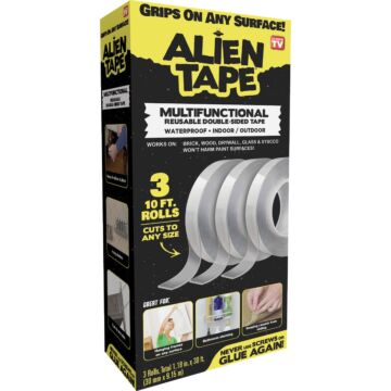 Alien Tape Reusable Double-Sided Transparent Tape (3-Roll)