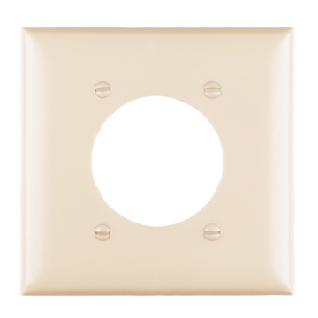 Power Outlet Receptacle Openings, Two Gang, Ivory