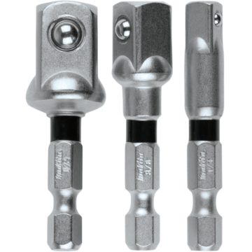Makita Impact XPS® 3 Pc. Square 2" Socket Adapter Set, 1/4", 3/8" and 1/2"